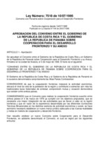 Descarga Ley Convenio de Cooperación para el Desarrollo Fronterizo Costa Rica - Panamá.
